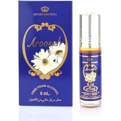 Al Rehab Musc Parfum AROOSAH 6 ml Notes Florales et Fraîches de Camomille, Fleur de Cosmos & Accords Aromatiques – Huile Parfumée Orientale pour Femme et Homme Sans Alcool - Publicité Al Rehab Musc Parfum AROOSAH 6 ml Notes Florales et Fraîches de Camomille, Fleur de Cosmos & Accords Aromatiques – Huile Parfumée Orientale pour Femme et Homme Sans Alcool - Publicité