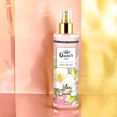 PRADY Body Splash Yani Sweet 250 ml Brume corporelle féminine au parfum doux, oriental et moderne Inspiré des parfums arabes à la mode Fraîcheur quotidienne avec élégance et longue durée - Publicité PRADY Body Splash Yani Sweet 250 ml Brume corporelle féminine au parfum doux, oriental et moderne Inspiré des parfums arabes à la mode Fraîcheur quotidienne avec élégance et longue durée - Publicité