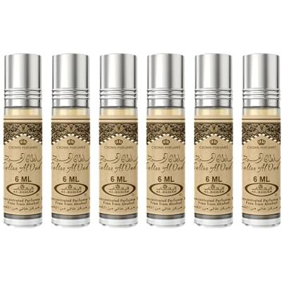 Al Rehab Lot de 6 Parfums SULTAN AL OUD Attar Authentique Sans Alcool Halal 6 ml 100% Huile de Qualité Supérieure - Publicité Al Rehab Lot de 6 Parfums SULTAN AL OUD Attar Authentique Sans Alcool Halal 6 ml 100% Huile de Qualité Supérieure - Publicité