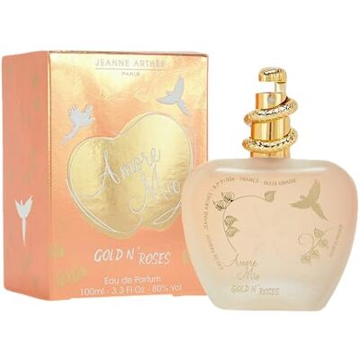 Jeanne Arthes Parfum Femme Amore Mio Gold'n Roses Eau de Parfum Flacon Vaporisateur 100 ml Fabriqué en France À Grasse - Publicité Jeanne Arthes Parfum Femme Amore Mio Gold'n Roses Eau de Parfum Flacon Vaporisateur 100 ml Fabriqué en France À Grasse - Publicité