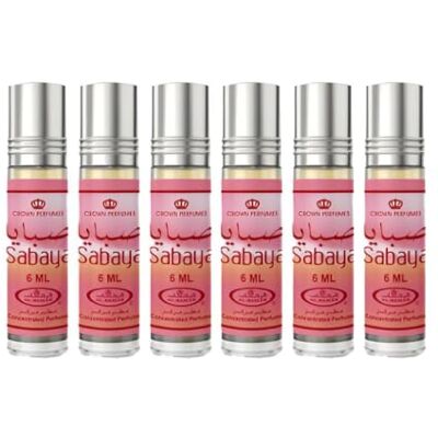 Al Rehab Lot de 6 Parfums SABAYA Attar Authentique Sans Alcool Halal 6 ml 100% Huile de Qualité Supérieure - Publicité Al Rehab Lot de 6 Parfums SABAYA Attar Authentique Sans Alcool Halal 6 ml 100% Huile de Qualité Supérieure - Publicité