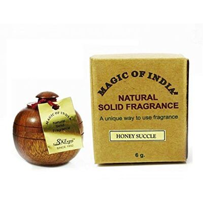 Magic Of India Parfum naturel et solide au miel dans un pot en bois 6 g - Publicité Magic Of India Parfum naturel et solide au miel dans un pot en bois 6 g - Publicité