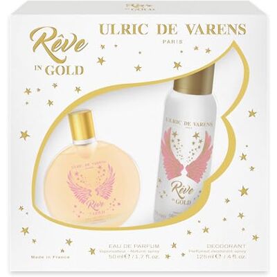 Ulric de Varens - Coffret Rêve In Gold 50ml - Floral & Fruity - Publicité Ulric de Varens - Coffret Rêve In Gold 50ml - Floral & Fruity - Publicité
