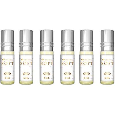 Al Rehab Al-Rehab Lot de 6 Muscs Huiles Parfumées SOFT Attar 6 ml Sans Alcool – Parfum Oriental pour Femme et Homme Lot Économique – Fabriqué à Dubaï - Publicité Al Rehab Al-Rehab Lot de 6 Muscs Huiles Parfumées SOFT Attar 6 ml Sans Alcool – Parfum Oriental pour Femme et Homme Lot Économique – Fabriqué à Dubaï - Publicité