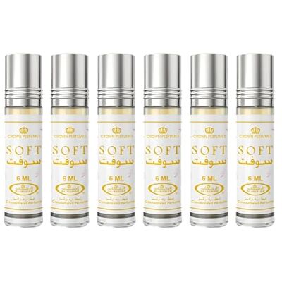 Al Rehab Lot de 6 Parfums SOFT Attar Authentique Sans Alcool Halal 6 ml 100% Huile de Qualité Supérieure - Publicité Al Rehab Lot de 6 Parfums SOFT Attar Authentique Sans Alcool Halal 6 ml 100% Huile de Qualité Supérieure - Publicité