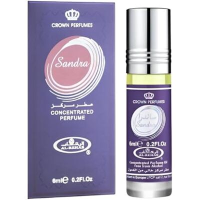 Al Rehab Huile Parfumée SANDRA 6 ml Vanillé Floral Fruité Sucré – Huile de Parfum Musc Oriental pour Femme Sans Alcool - Publicité Al Rehab Huile Parfumée SANDRA 6 ml Vanillé Floral Fruité Sucré – Huile de Parfum Musc Oriental pour Femme Sans Alcool - Publicité