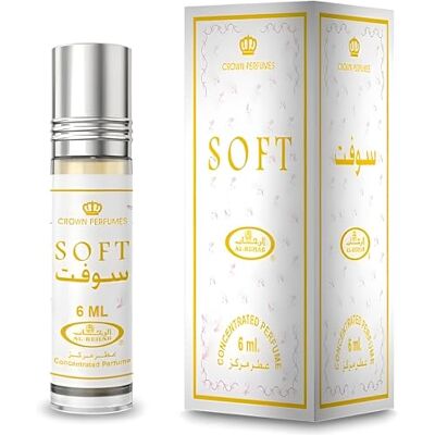 Al Rehab Huile Parfumée SOFT 6 ml Notes Vanille & Caramel Sans Alcool – Musc Parfum Oriental pour Femme et Homme - Publicité Al Rehab Huile Parfumée SOFT 6 ml Notes Vanille & Caramel Sans Alcool – Musc Parfum Oriental pour Femme et Homme - Publicité