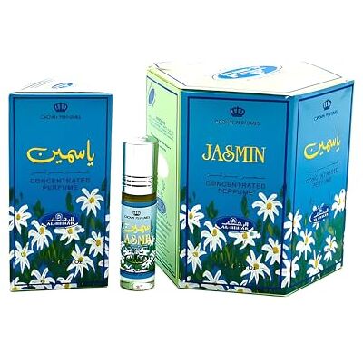 Al Rehab Lot de 6 Huiles Parfumées JASMIN 6 ml Sans Alcool Jasmin Floral Musqué – Musc Huile de Parfum Orientale pour Femme et Homme - Publicité Al Rehab Lot de 6 Huiles Parfumées JASMIN 6 ml Sans Alcool Jasmin Floral Musqué – Musc Huile de Parfum Orientale pour Femme et Homme - Publicité