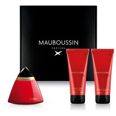 Mauboussin Coffret In Red : Eau de Parfum 100ml, Gel Douche 90ml & Lait Corps 90ml - Publicité Mauboussin Coffret In Red : Eau de Parfum 100ml, Gel Douche 90ml & Lait Corps 90ml - Publicité