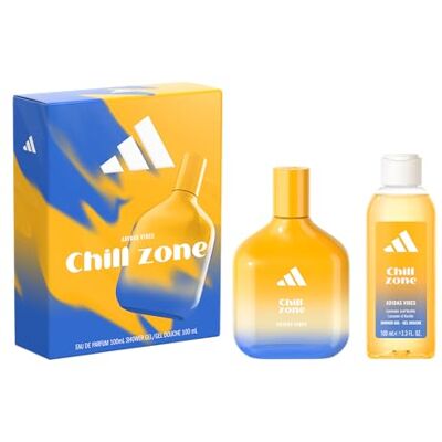 Adidas , Coffret cadeau Vibes Chill Zone, avec Eau de Parfum 100 ml et douche 100 ml - Publicité Adidas , Coffret cadeau Vibes Chill Zone, avec Eau de Parfum 100 ml et douche 100 ml - Publicité