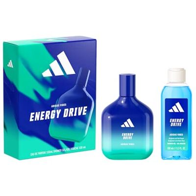 Adidas , Coffret cadeau Vibes Energy Drive, avec Eau de Parfum 100 ml et douche 100 ml - Publicité Adidas , Coffret cadeau Vibes Energy Drive, avec Eau de Parfum 100 ml et douche 100 ml - Publicité