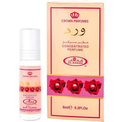 Al Rehab Parfum Huile Parfumée ROSES 6 ml Floral Rose Intense Sans Alcool – Huile de Parfum Orientale pour Femme et Homme - Publicité Al Rehab Parfum Huile Parfumée ROSES 6 ml Floral Rose Intense Sans Alcool – Huile de Parfum Orientale pour Femme et Homme - Publicité