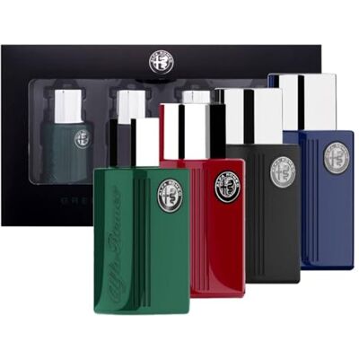 Alfa Romeo Coffret cadeau pour homme Green Black Blue Red parfums Eau De Toilette en spray 4 x 15 ml - Publicité Alfa Romeo Coffret cadeau pour homme Green Black Blue Red parfums Eau De Toilette en spray 4 x 15 ml - Publicité