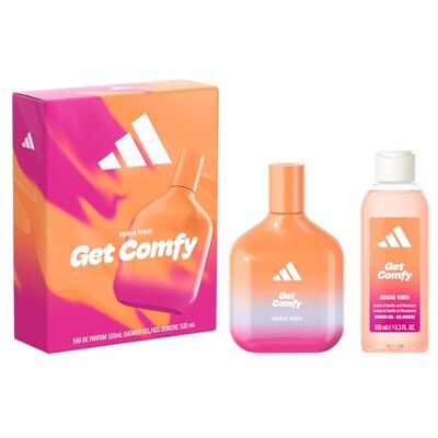 Adidas , Coffret cadeau Vibes Get Comfy, avec eau de parfum 100 ml et douche 100 ml - Publicité Adidas , Coffret cadeau Vibes Get Comfy, avec eau de parfum 100 ml et douche 100 ml - Publicité