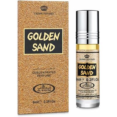 Al Rehab Huile Parfumée GOLDEN SAND Sable Doré 6 ml Gourmand Sucré Vanille Caramel Sans Alcool – Musc Huile de Parfum Orientale pour Femme et Homme - Publicité Al Rehab Huile Parfumée GOLDEN SAND Sable Doré 6 ml Gourmand Sucré Vanille Caramel Sans Alcool – Musc Huile de Parfum Orientale pour Femme et Homme - Publicité