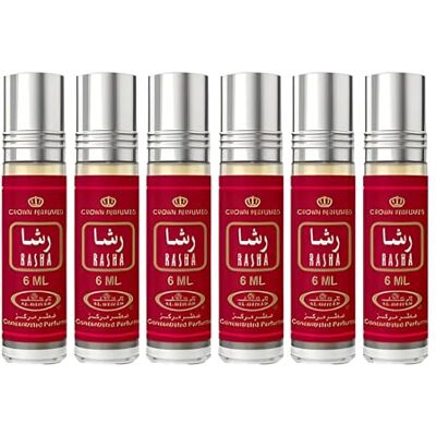 Al Rehab Lot de 6 Parfums RASHA Attar Authentique Sans Alcool Halal 6 ml 100% Huile de Qualité Supérieure - Publicité Al Rehab Lot de 6 Parfums RASHA Attar Authentique Sans Alcool Halal 6 ml 100% Huile de Qualité Supérieure - Publicité