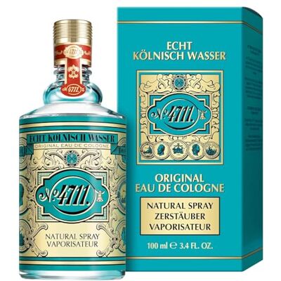 4711 Véritable eau de Cologne Eau de Cologne 100 ml Natural Spray – Parfum classique dans un flacon emblématique – Unisexe – Bienfaisant pour le corps, l'esprit et l'âme - Publicité 4711 Véritable eau de Cologne Eau de Cologne 100 ml Natural Spray – Parfum classique dans un flacon emblématique – Unisexe – Bienfaisant pour le corps, l'esprit et l'âme - Publicité