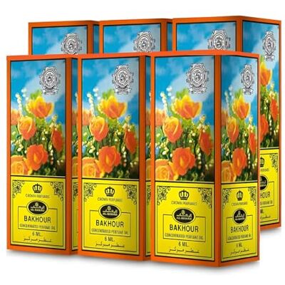 Al Rehab BAKHOUR Lot de 6 Huiles de Parfum 6 ml Sans Alcool – Notes Florales, Fruitées & Vanillées – Parfum Oriental Bakhoor pour Femme et Homme – Fabriqué à Dubaï - Publicité Al Rehab BAKHOUR Lot de 6 Huiles de Parfum 6 ml Sans Alcool – Notes Florales, Fruitées & Vanillées – Parfum Oriental Bakhoor pour Femme et Homme – Fabriqué à Dubaï - Publicité