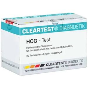 CLEARTEST Clear Test 00358345 Bandes de test de grossesse HCG (Lot de 20) - Publicité CLEARTEST Clear Test 00358345 Bandes de test de grossesse HCG (Lot de 20) - Publicité