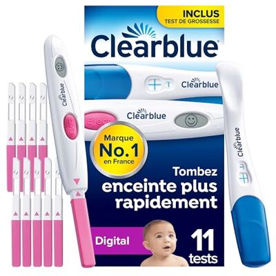 Clearblue Tests d’ovulation et de fertilité Digital + Test de grossesse, 11 test ovulation, test ovulation , tests d'ovulation et de fertilité, test d'ovulation, test ovulation - Publicité Clearblue Tests d’ovulation et de fertilité Digital + Test de grossesse, 11 test ovulation, test ovulation , tests d'ovulation et de fertilité, test d'ovulation, test ovulation - Publicité