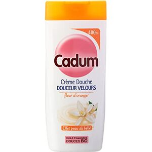 Cadum Crème douche Douceur Velours, Huile d'amandes douces bio et fleur d'oranger bio, Effet peau de bébé Le flacon de 400ml - Publicité Cadum Crème douche Douceur Velours, Huile d'amandes douces bio et fleur d'oranger bio, Effet peau de bébé Le flacon de 400ml - Publicité