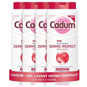 Cadum Maison Peaux Sensibles, Gel Lavant Dermo-Respect Sans Savon, Huile d'Amande Douce Bio, pH Neutre, Famille dès 3 ans, Lot de 4 x 500ml - Publicité Cadum Maison Peaux Sensibles, Gel Lavant Dermo-Respect Sans Savon, Huile d'Amande Douce Bio, pH Neutre, Famille dès 3 ans, Lot de 4 x 500ml - Publicité