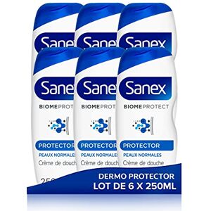 Sanex Gel Douche BiomeProtect Dermo Protector Crème de Douche Peaux Normales Lot de 6 x 250ml - Publicité Sanex Gel Douche BiomeProtect Dermo Protector Crème de Douche Peaux Normales Lot de 6 x 250ml - Publicité
