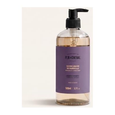 Fer à Cheval Savon Liquide de Marseille Lavande Vivifiante 500 ml 97% d'Ingrédients d'Origine Naturelle - Publicité Fer à Cheval Savon Liquide de Marseille Lavande Vivifiante 500 ml 97% d'Ingrédients d'Origine Naturelle - Publicité