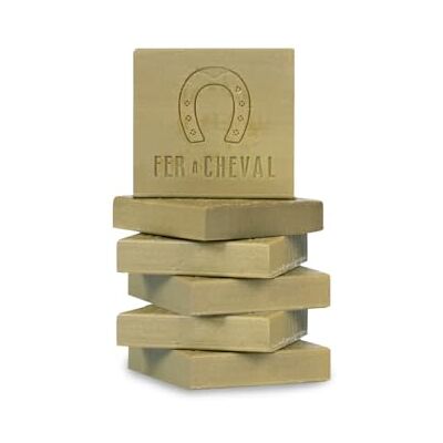 Fer à Cheval Véritable Savon de Marseille Savonnette (65 g (Lot de 6)) - Publicité Fer à Cheval Véritable Savon de Marseille Savonnette (65 g (Lot de 6)) - Publicité