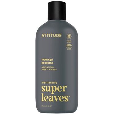 ATTITUDE Gel Douche pour Homme, Certifié EWG Verified, Nettoyant pour le Corps, Doux pour la Peau, Ingrédients d’Origine Naturelle, Végane, Parfum Ambre & Agrumes, 415 mL - Publicité ATTITUDE Gel Douche pour Homme, Certifié EWG Verified, Nettoyant pour le Corps, Doux pour la Peau, Ingrédients d’Origine Naturelle, Végane, Parfum Ambre & Agrumes, 415 mL - Publicité