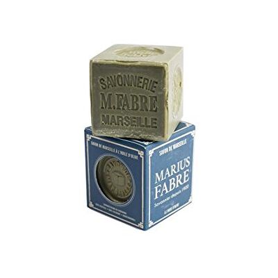 Savon de Marseille à l’huile d’olive de Marius Fabre - 200g - Publicité Savon de Marseille à l’huile d’olive de Marius Fabre - 200g - Publicité