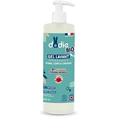 Dodie Gel Lavant Bio visage, corps et cheveux dès la naissance 400mL - Publicité Dodie Gel Lavant Bio visage, corps et cheveux dès la naissance 400mL - Publicité