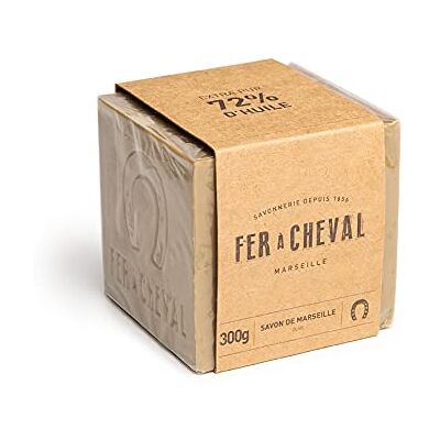 Fer à Cheval Véritable Savon de Marseille Cube (OLIVE 300g) - Publicité Fer à Cheval Véritable Savon de Marseille Cube (OLIVE 300g) - Publicité
