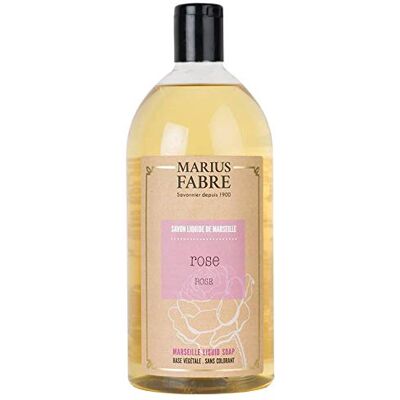 Marius Fabre Savon Liquide de Marseille Rose, Taille 1 L - Publicité Marius Fabre Savon Liquide de Marseille Rose, Taille 1 L - Publicité