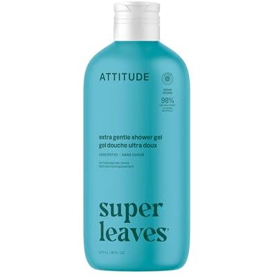ATTITUDE Gel Douche Naturel Extra Doux Non Parfumé, Végan, Certifié EWG, Testé Dermatologiquement, À Base de Plantes et Minéraux, 473 mL - Publicité ATTITUDE Gel Douche Naturel Extra Doux Non Parfumé, Végan, Certifié EWG, Testé Dermatologiquement, À Base de Plantes et Minéraux, 473 mL - Publicité