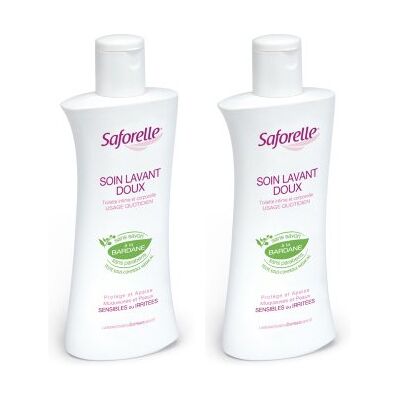 Saforelle Soin lavant doux Trousse de 2 (2 x 100 ml) - Publicité Saforelle Soin lavant doux Trousse de 2 (2 x 100 ml) - Publicité