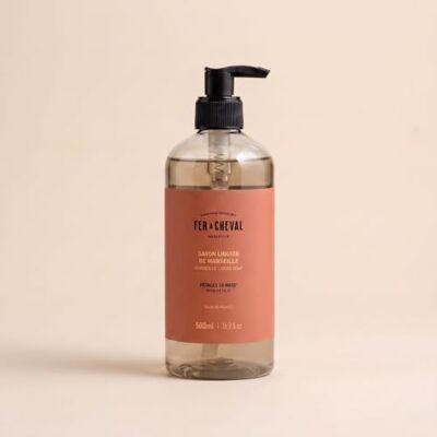 Fer à Cheval Savon Liquide de Marseille Pétales de Rose 500 ml 97% d'Ingrédients d'Origine Naturelle - Publicité Fer à Cheval Savon Liquide de Marseille Pétales de Rose 500 ml 97% d'Ingrédients d'Origine Naturelle - Publicité