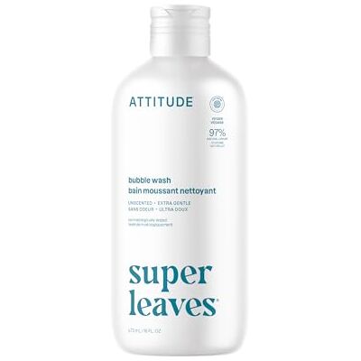 ATTITUDE Bain moussant & gel douche, Sans parfum, Sans parfum, 473 ml EWG Verified, 97 % d'origine naturelle, Pour adultes & enfants, Doux pour les peaux délicates, Mousse douce, Végane - Publicité ATTITUDE Bain moussant & gel douche, Sans parfum, Sans parfum, 473 ml EWG Verified, 97 % d'origine naturelle, Pour adultes & enfants, Doux pour les peaux délicates, Mousse douce, Végane - Publicité