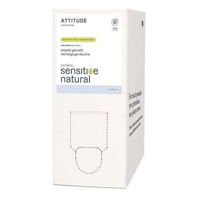 ATTITUDE Recharge Gel Douche Peaux Sensibles, certifiée EWG, avoine apaisante, testée dermatologiquement, ingrédients d’origine végétale et minérale, végan, sans parfum, 2 L - Publicité ATTITUDE Recharge Gel Douche Peaux Sensibles, certifiée EWG, avoine apaisante, testée dermatologiquement, ingrédients d’origine végétale et minérale, végan, sans parfum, 2 L - Publicité