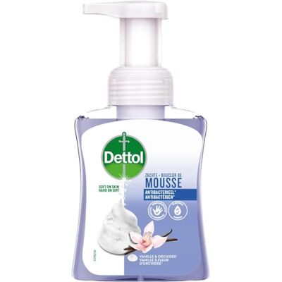 Dettol Douceur de mousse Savon pour les mains Vanille & Orchidée - Publicité Dettol Douceur de mousse Savon pour les mains Vanille & Orchidée - Publicité