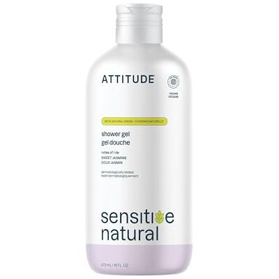 ATTITUDE Gel lavant corps & visage peau sensible, Jasmin doux, 473 ml EWG Verified, 98 % d'origine naturelle, Doux, Sans savon, Hydratant, Avoine apaisante, Mousse douce, Testé dermatologiquement - Publicité ATTITUDE Gel lavant corps & visage peau sensible, Jasmin doux, 473 ml EWG Verified, 98 % d'origine naturelle, Doux, Sans savon, Hydratant, Avoine apaisante, Mousse douce, Testé dermatologiquement - Publicité