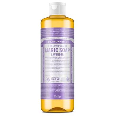 Savon liquide multifonction à la lavande de Dr. Bronner's - 18 en 1 - Publicité Savon liquide multifonction à la lavande de Dr. Bronner's - 18 en 1 - Publicité