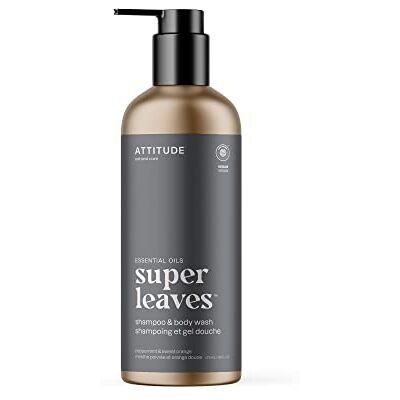 Attitude Super Leaves Essentials Menthe Orange 2-en-1 - Shampoo & Gel douche - Publicité Attitude Super Leaves Essentials Menthe Orange 2-en-1 - Shampoo & Gel douche - Publicité