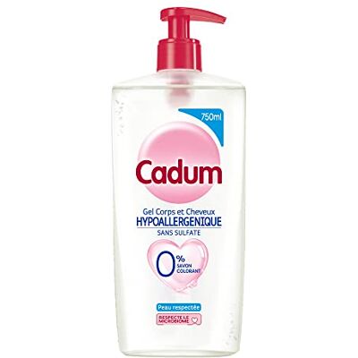 Cadum Gel Corps & Cheveux Hypoallénergénique 750 ML - Gel douche - Publicité Cadum Gel Corps & Cheveux Hypoallénergénique 750 ML - Gel douche - Publicité