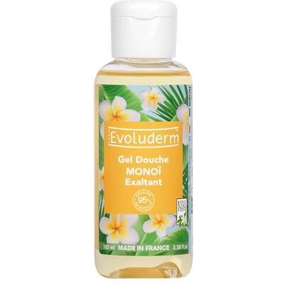 Evoluderm Gel Douche Exaltant Monoï 100 ml 95% d'Origine Naturelle Végan Fabrication Française - Publicité Evoluderm Gel Douche Exaltant Monoï 100 ml 95% d'Origine Naturelle Végan Fabrication Française - Publicité