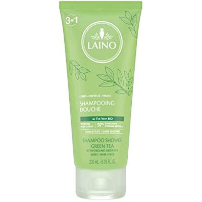 Laino gel douche 3 en 1 thé vert bio 200ml - Publicité Laino gel douche 3 en 1 thé vert bio 200ml - Publicité