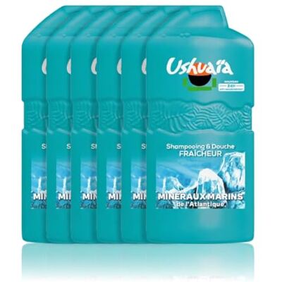 Ushuaia Ushuaïa Shampoing Douche 2en1 Minéraux Marins pH Neutre Lot de 6x280ml Océan Atlantique, Protection anti-dessèchement 24h, Formule vegan testée dermatologiquement, Parfum longue durée - Publicité Ushuaia Ushuaïa Shampoing Douche 2en1 Minéraux Marins pH Neutre Lot de 6x280ml Océan Atlantique, Protection anti-dessèchement 24h, Formule vegan testée dermatologiquement, Parfum longue durée - Publicité