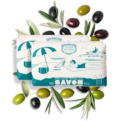 Panier des Sens Savon Solide Olive 2x250g Savon Mains & Corps Duo collector zéro plastique, 97% naturel, huile d’olive, parfum linge propre inspiré du Savon de Marseille. Publicité Panier des Sens Savon Solide Olive 2x250g Savon Mains & Corps Duo collector zéro plastique, 97% naturel, huile d’olive, parfum linge propre inspiré du Savon de Marseille. Publicité