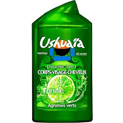 Ushuaia Ushuaïa Douche Corps Visage Cheveux Homme Agrumes Vert 250ml (lot de 3 - Publicité Ushuaia Ushuaïa Douche Corps Visage Cheveux Homme Agrumes Vert 250ml (lot de 3 - Publicité