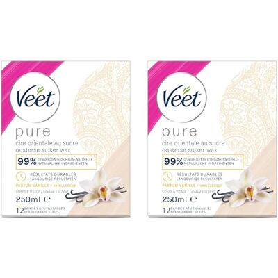 Veet Pot de cire orientale chaude, formule douce aux huiles essentielles Lot de 2 x 250 ml - Publicité Veet Pot de cire orientale chaude, formule douce aux huiles essentielles Lot de 2 x 250 ml - Publicité